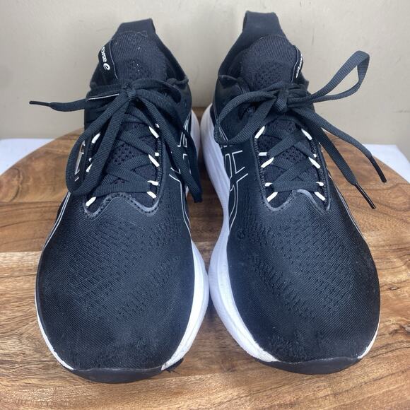 ASICS Gel Nimbus25 Black Pure Silver Womens Black Size 11 Running Shoes 1012B356 - Picture 5 of 13